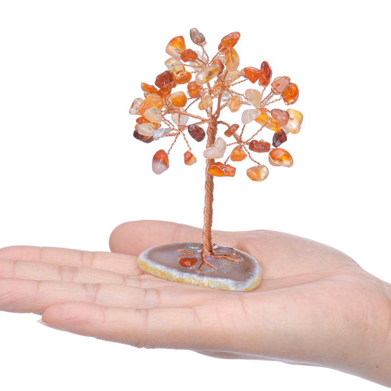 Čakras septiņu agatīta akmeņu koka pamats ar vadu; pulvera kristāls; dabīgs materiāls; dabīga virsma; mūsdienīgs minimālisma stils; 55 g