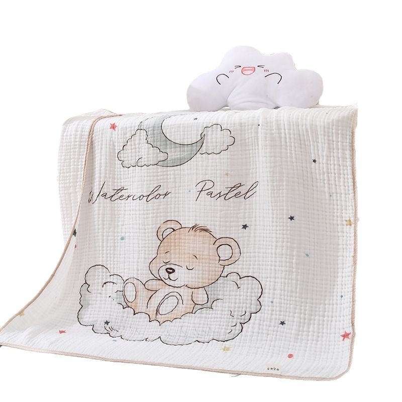 Kyomian vannas dvielis, no tīras kokvilnas, zīdaiņiem, dzīvnieku/karikatūru raksts, 2025. gada pavasara izlaidums