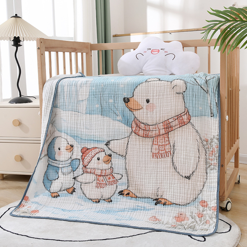 Kyomian vannas dvielis, no tīras kokvilnas, zīdaiņiem, dzīvnieku/karikatūru raksts, 2025. gada pavasara izlaidums