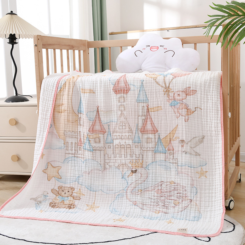 Kyomian vannas dvielis, no tīras kokvilnas, zīdaiņiem, dzīvnieku/karikatūru raksts, 2025. gada pavasara izlaidums