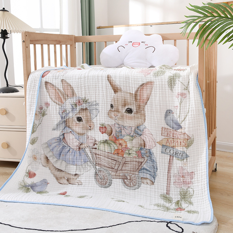 Kyomian vannas dvielis, no tīras kokvilnas, zīdaiņiem, dzīvnieku/karikatūru raksts, 2025. gada pavasara izlaidums