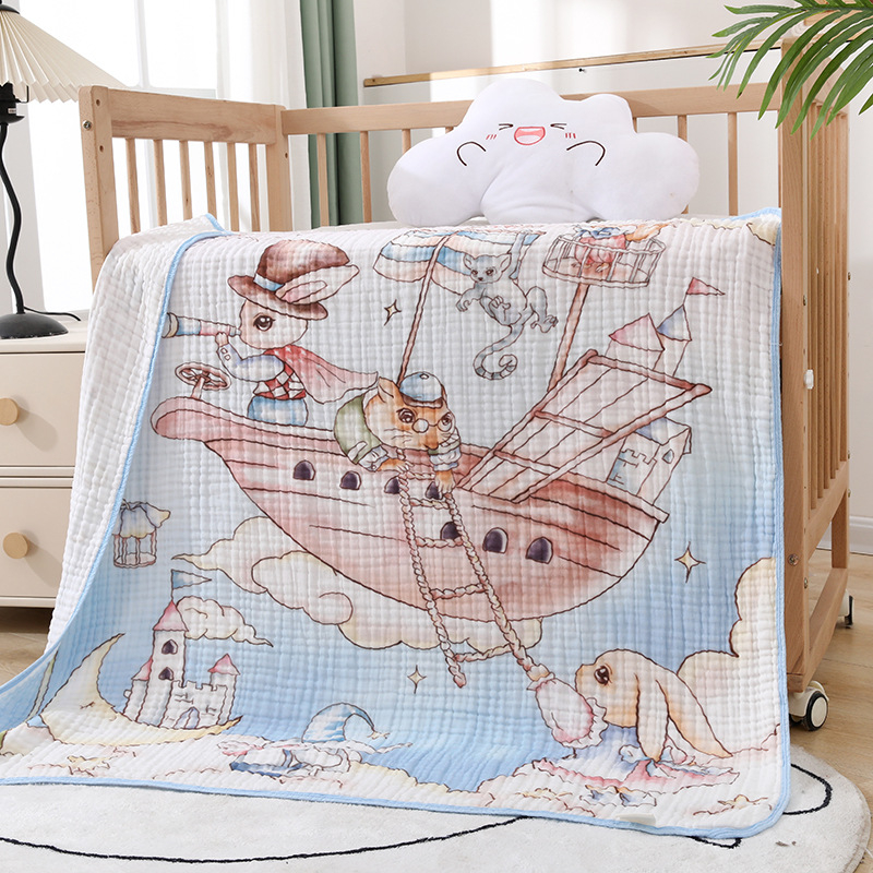 Kyomian vannas dvielis, no tīras kokvilnas, zīdaiņiem, dzīvnieku/karikatūru raksts, 2025. gada pavasara izlaidums