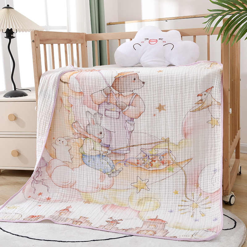 Kyomian vannas dvielis, no tīras kokvilnas, zīdaiņiem, dzīvnieku/karikatūru raksts, 2025. gada pavasara izlaidums