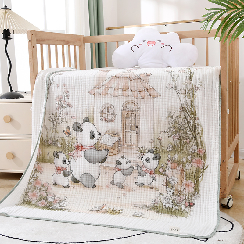 Kyomian vannas dvielis, no tīras kokvilnas, zīdaiņiem, dzīvnieku/karikatūru raksts, 2025. gada pavasara izlaidums