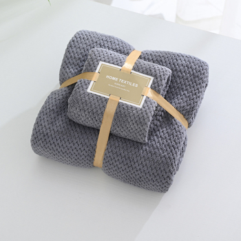 Set prosoape din Coral Fleece în cutie cadou, 280 g/m², absorbție ridicată, uscare rapidă