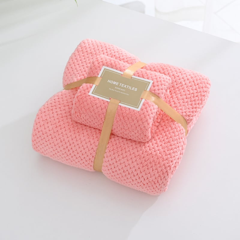 Set prosoape din Coral Fleece în cutie cadou, 280 g/m², absorbție ridicată, uscare rapidă