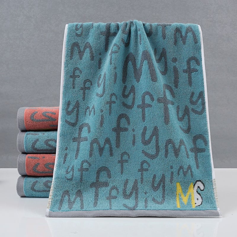 Kinglain кърпа за лице от чист памук, 32s нишка, 120–140 г/м², бродирана, жакард, плътна тъкан, персонализируема