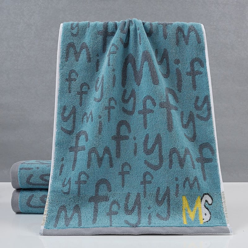 Kinglain кърпа за лице от чист памук, 32s нишка, 120–140 г/м², бродирана, жакард, плътна тъкан, персонализируема