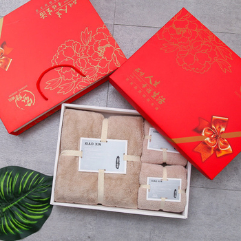 Τρία σετ πετσέτες από κοραλλοφλίς σε κουτί δώρου – απαλές, 280 g/m², με προσαρμοσμένο λογότυπο, Elegant Shading