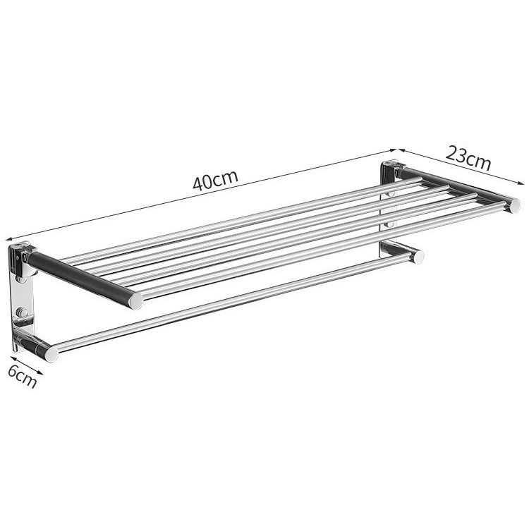 Divstāvu saliekams dvieļu statīvs – 304 nerūsējošais tērauds, spīdīga pārklājums, 10 kg slodze, moderns minimālisma stils.