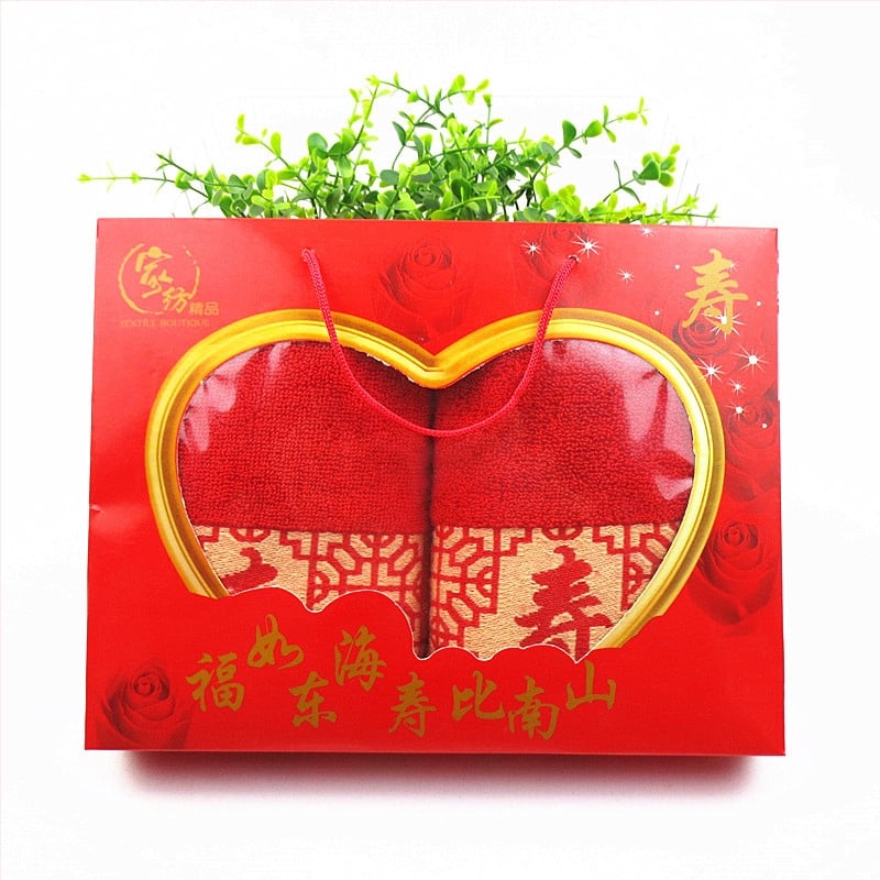 Хавлия от чист памук със жакардов мотив за дълголетие, 32s прежда, 100-120 г, възможна персонализация