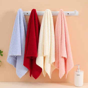 Esküvői arctörlőző korall plüssből, 80/20 selyemfonal, egyszerű szövés, 50–80 g, Jian Chun márka