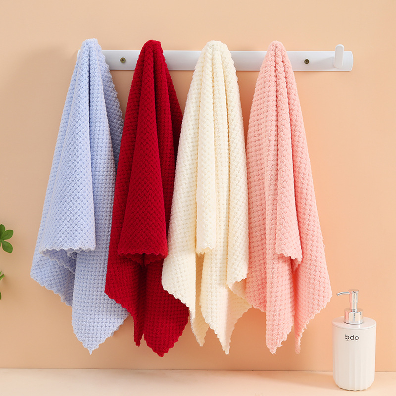 Esküvői arctörlőző korall plüssből, 80/20 selyemfonal, egyszerű szövés, 50–80 g, Jian Chun márka