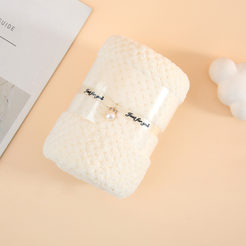 Esküvői arctörlőző korall plüssből, 80/20 selyemfonal, egyszerű szövés, 50–80 g, Jian Chun márka