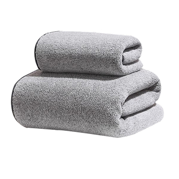 Хавлия за баня с бамбуков въглен, антибактериална, полиестерни влакна, 300–400 g, 19 нишкова прежда