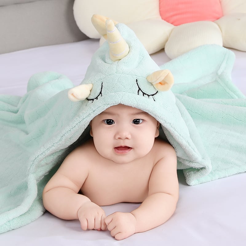 Детска кърпа за баня с качулка и дизайн слон, корална кадифена материя, жакардова тъкан, 120D прежда, 300–400g, персонализирано