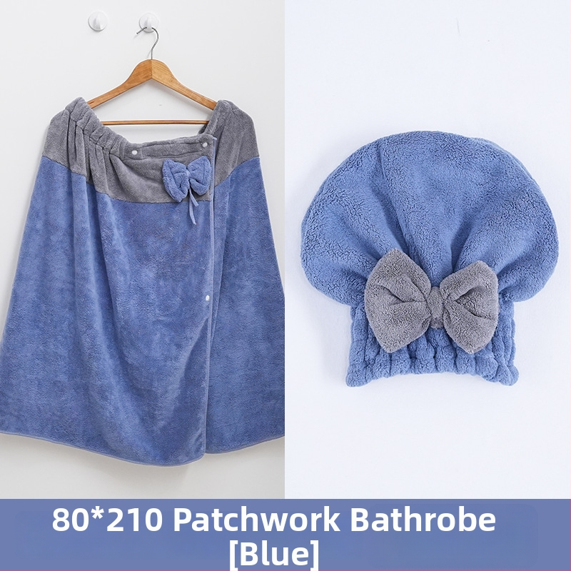 Naistele mõeldud vannitoa mantel: kantav rätikukleit, korallfrotee kangas, peamine kangas nailon, materjal polüester, imav ja pehme, sügissezonile (coral fleece; nylon; polyester)