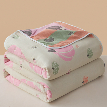 Хавлиено одеяло с шестслойна марля, 100% памук, за пролетно и есенно ползване, 1,1–1,5 кг