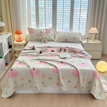 Хавлиено одеяло с шестслойна марля, 100% памук, за пролетно и есенно ползване, 1,1–1,5 кг