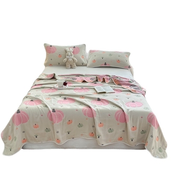 Хавлиено одеяло с шестслойна марля, 100% памук, за пролетно и есенно ползване, 1,1–1,5 кг