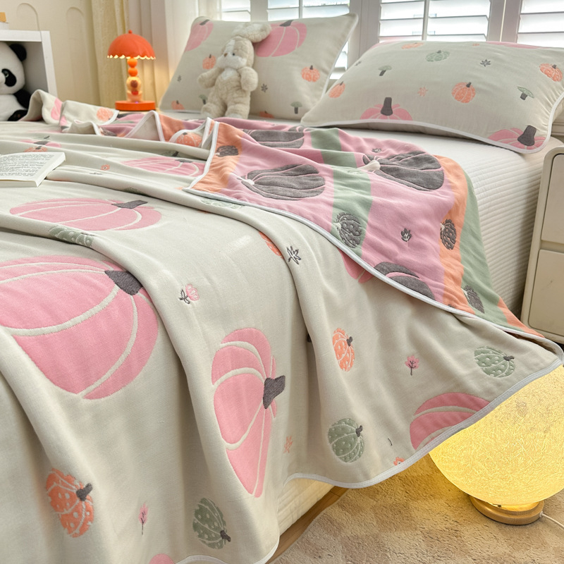 Хавлиено одеяло с шестслойна марля, 100% памук, за пролетно и есенно ползване, 1,1–1,5 кг