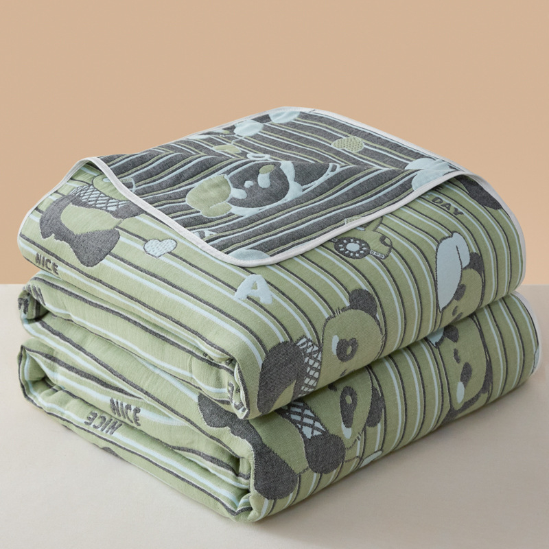 Хавлиено одеяло с шестслойна марля, 100% памук, за пролетно и есенно ползване, 1,1–1,5 кг