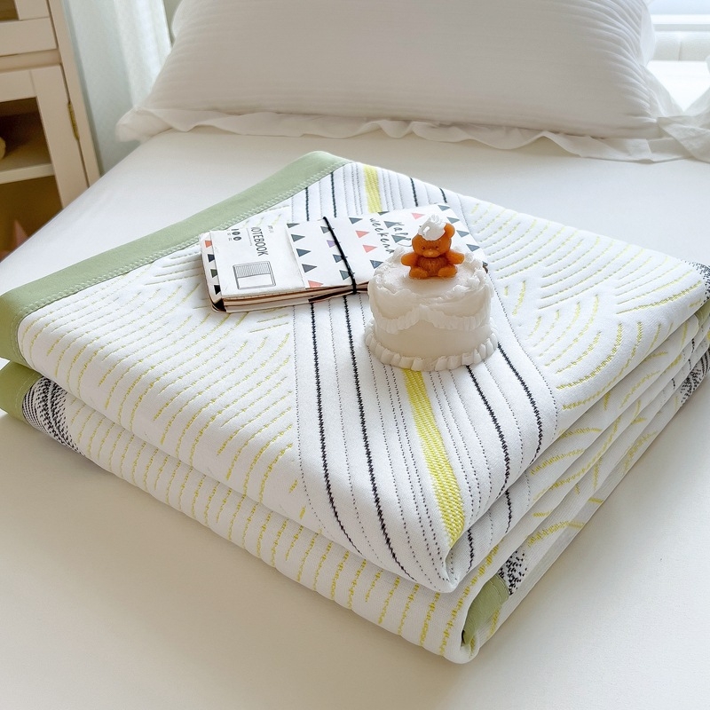 Трислойно плетено хавлиено одеяло за лято, миещо се, 1.05–1.50 кг, пролет и есен