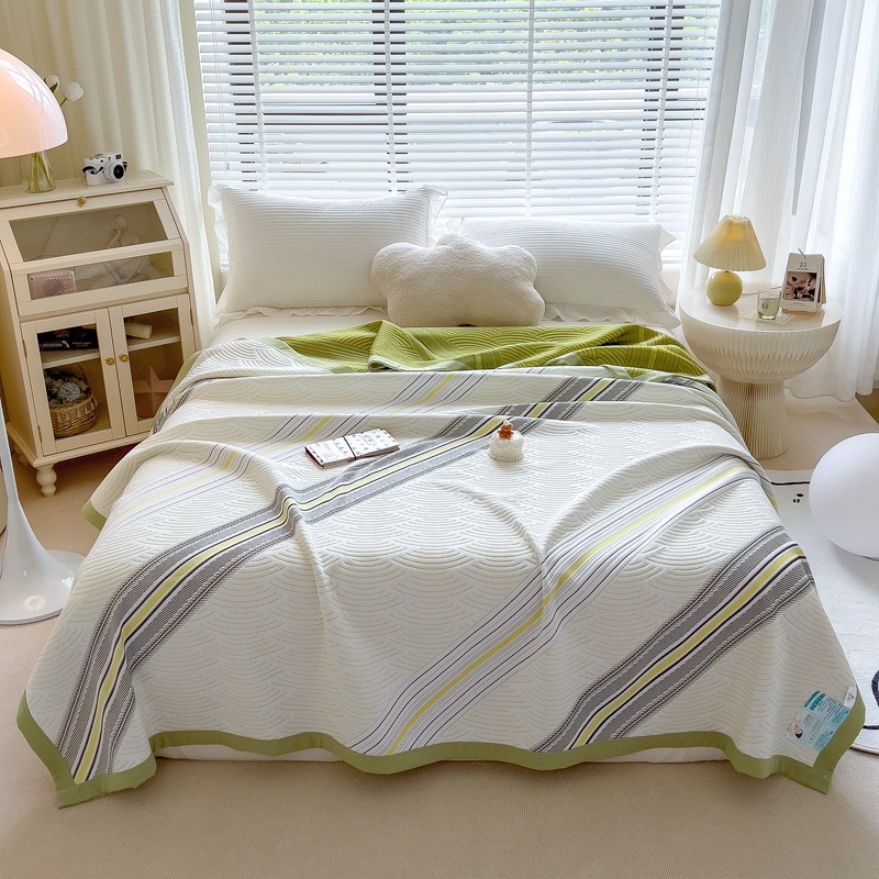 Трислойно плетено хавлиено одеяло за лято, миещо се, 1.05–1.50 кг, пролет и есен