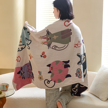 Кърпа за баня от памучна марля, 100% памук, 0-2 кг, лято, свиване 2-3%, устойчивост на цвета 4