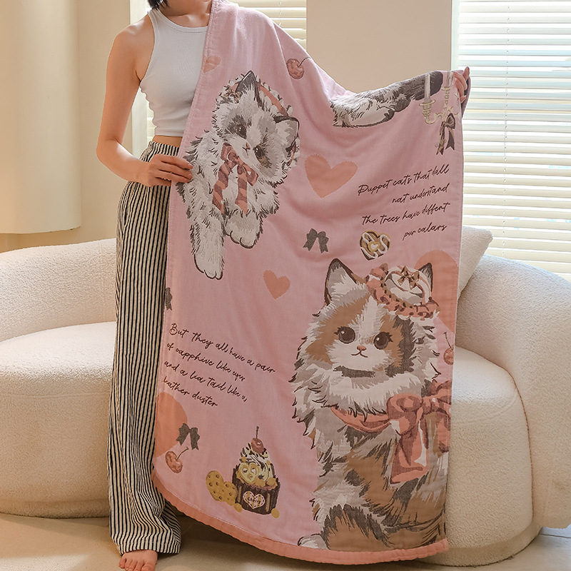 Кърпа за баня от памучна марля, 100% памук, 0-2 кг, лято, свиване 2-3%, устойчивост на цвета 4