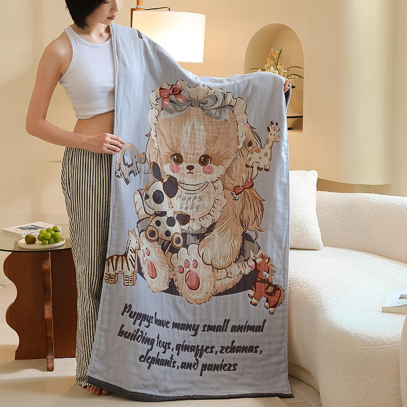 Кърпа за баня от памучна марля, 100% памук, 0-2 кг, лято, свиване 2-3%, устойчивост на цвета 4