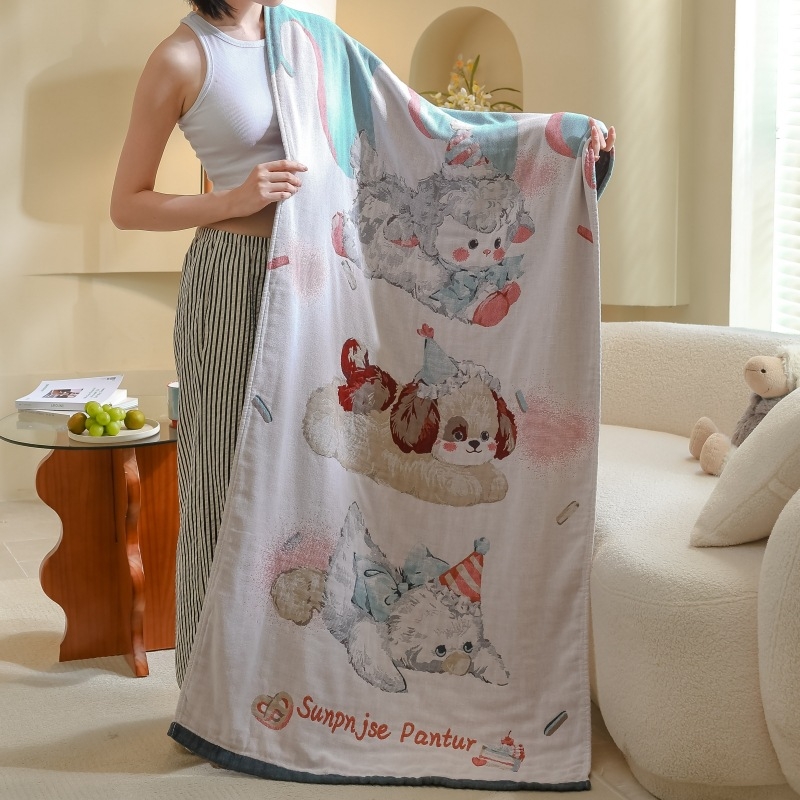 Кърпа за баня от памучна марля, 100% памук, 0-2 кг, лято, свиване 2-3%, устойчивост на цвета 4