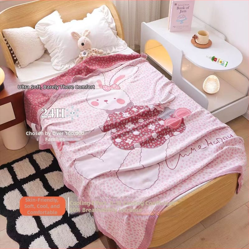 Bambuko pluošto antklodė, animacinių filmų raštas, vasaros naudojimui, 300–499 g, gaivus ir kvėpuojantis