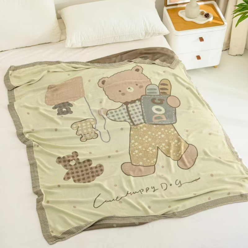 Bambuko pluošto antklodė, animacinių filmų raštas, vasaros naudojimui, 300–499 g, gaivus ir kvėpuojantis