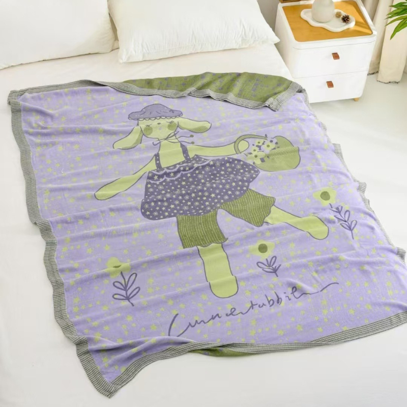 Bambuko pluošto antklodė, animacinių filmų raštas, vasaros naudojimui, 300–499 g, gaivus ir kvėpuojantis