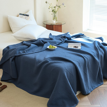 Jacquard hatszrétegű pamut törölköző pléd, 100% pamut, 1,6–2 kg, nyárra