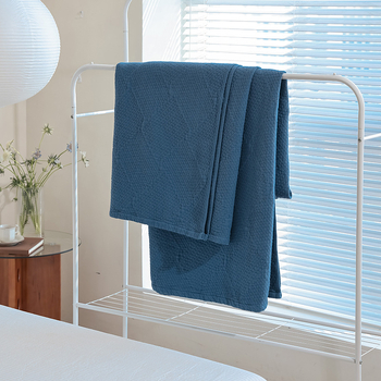 Jacquard hatszrétegű pamut törölköző pléd, 100% pamut, 1,6–2 kg, nyárra