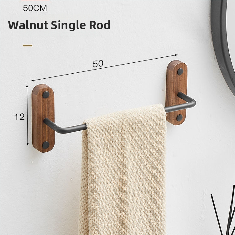 Valriekstu alumīnija sakausējuma dvieļu turētājs, trīs kārtu dizains, mūsdienīgs minimālisms, kravnesība 3–5 kg