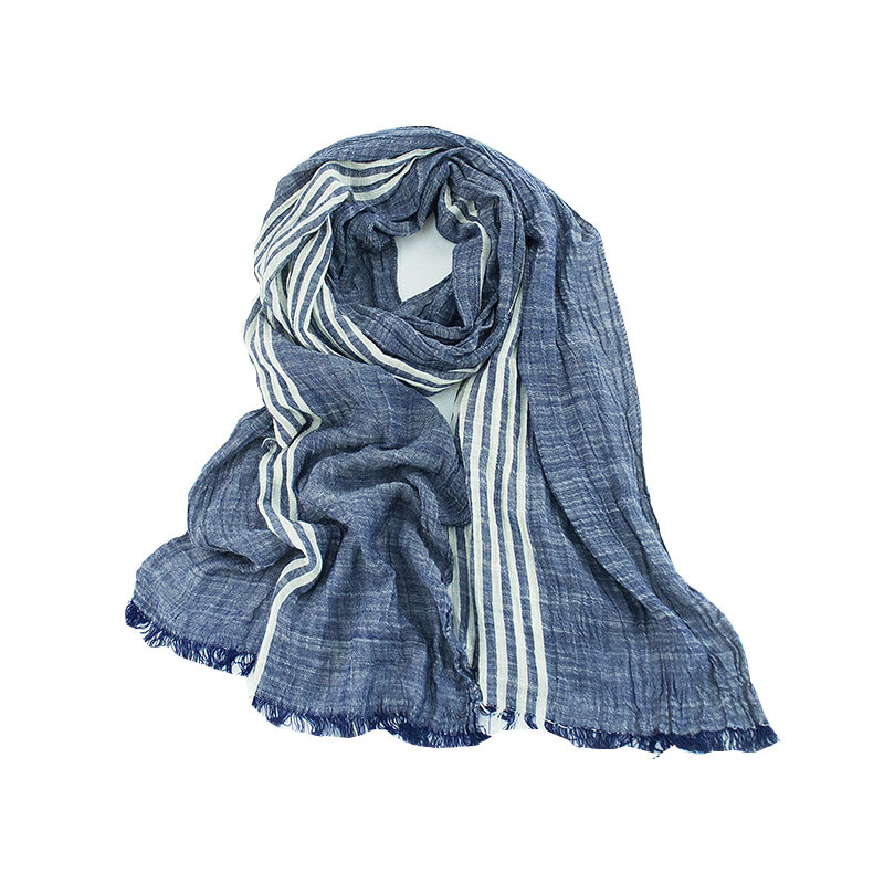 Csíkos pamut kötött sál nőknek – meleg, kényelmes, divatos kiegészítő