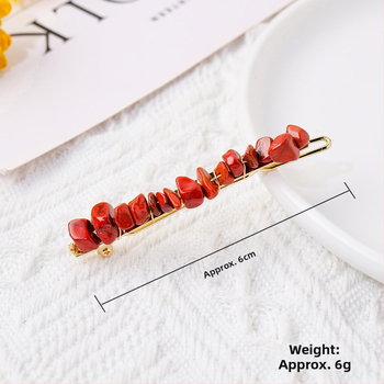 Ametista kristāla ģeometriska matu spraude, Runyangshi, mūsdienīgs minimālisma stils, iepakojums PP maisiņā