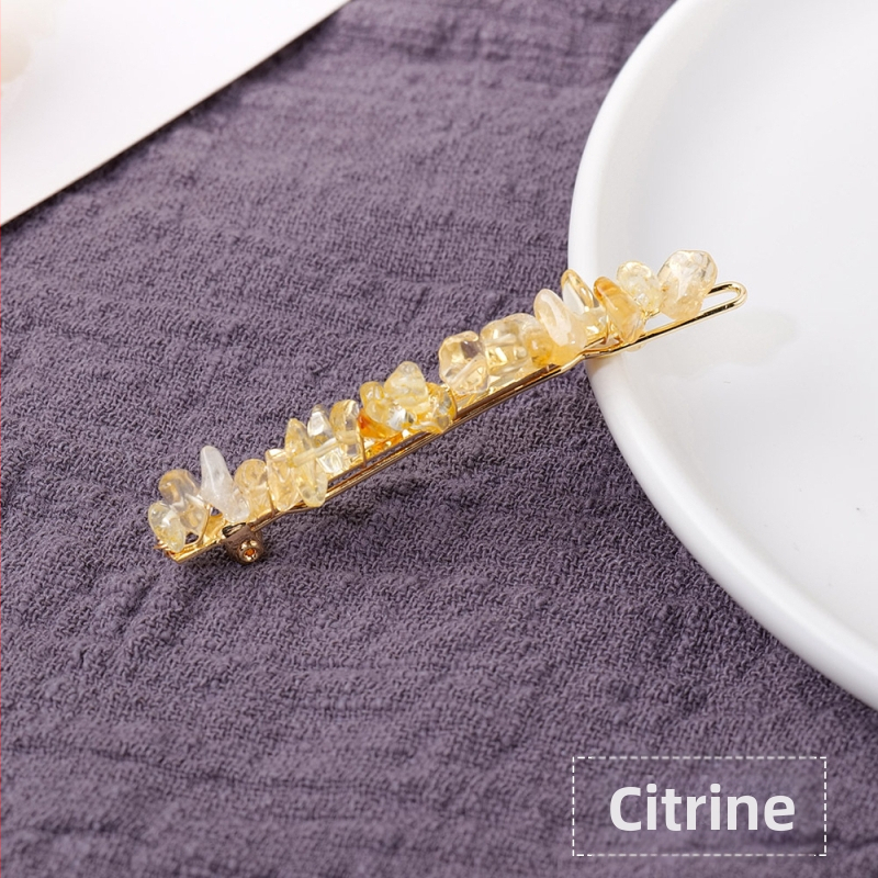 Ametista kristāla ģeometriska matu spraude, Runyangshi, mūsdienīgs minimālisma stils, iepakojums PP maisiņā