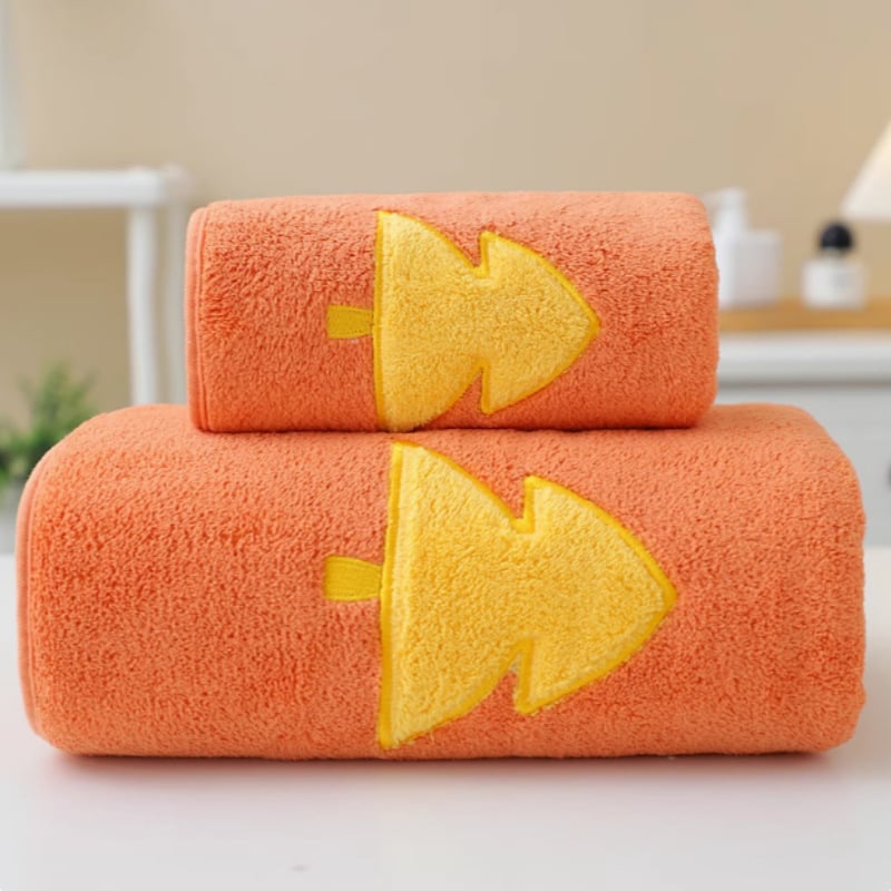 Cleansing Coral Velvet set ručnika: za tijelo i lice, 4 komada, 150D vlakno, prošiveno i obrubljeno, svaki 80–100 g