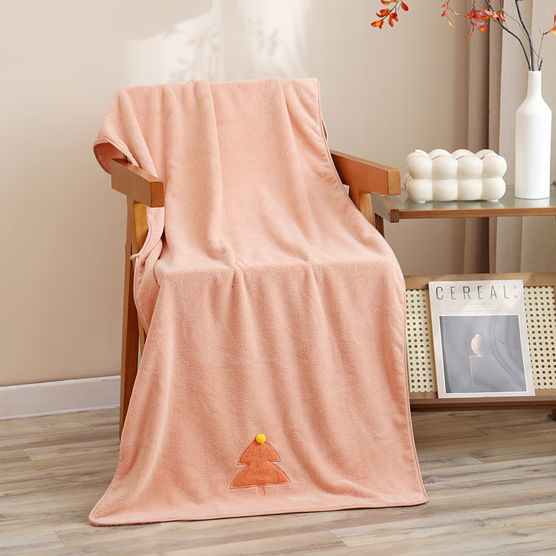 Cleansing Coral Velvet set ručnika: za tijelo i lice, 4 komada, 150D vlakno, prošiveno i obrubljeno, svaki 80–100 g