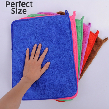 So Elegant микрофибър кърпи с коралов флис, 80–100 г, 32 нишки, обшени ръбове