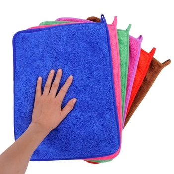 So Elegant микрофибър кърпи с коралов флис, 80–100 г, 32 нишки, обшени ръбове