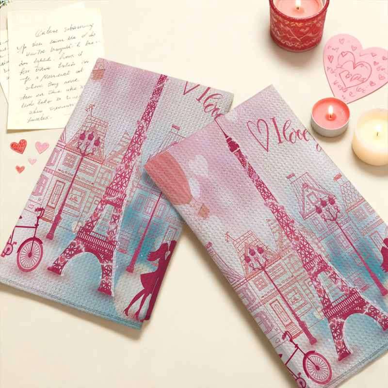 Кухненска кърпа от микрофибър с печат, 32 нишки, 200 г+, персонализируема