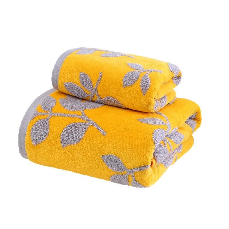 Σετ πετσετών οικιακής χρήσης από 100% βαμβάκι, Cut Velvet επεξεργασία, ελαφρώς στριμμένη ίνα, σειρά Cut Velvet Flower Branch, δυνατότητα προσαρμογής