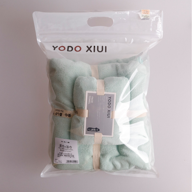 Комплект хавлии за баня от микрофибър, абсорбиращ, плоско тъкане, тегло 140–170 g, прежда 150D