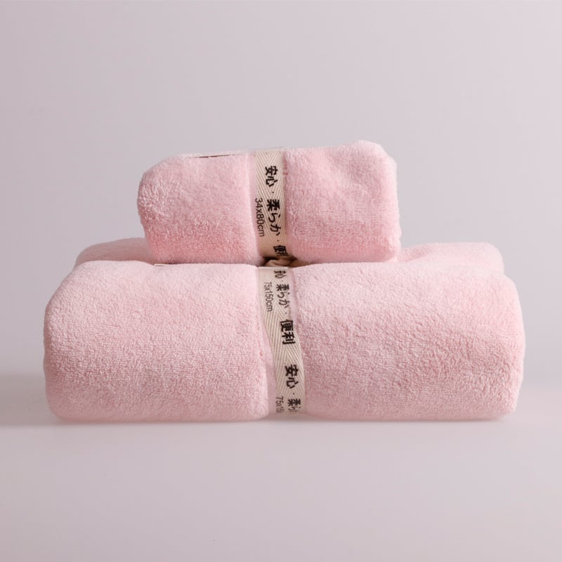 Комплект хавлии за баня от микрофибър, абсорбиращ, плоско тъкане, тегло 140–170 g, прежда 150D