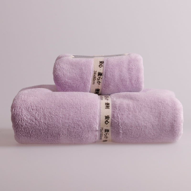 Комплект хавлии за баня от микрофибър, абсорбиращ, плоско тъкане, тегло 140–170 g, прежда 150D